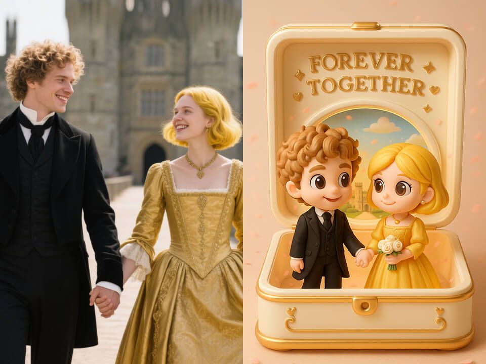 3D Chibi Couple Jewelry Box